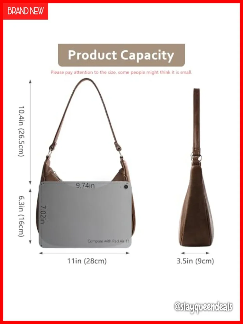 Women's Hobo Shoulder Bag Crossbody Adjustable Strap Vegan Leather Purse